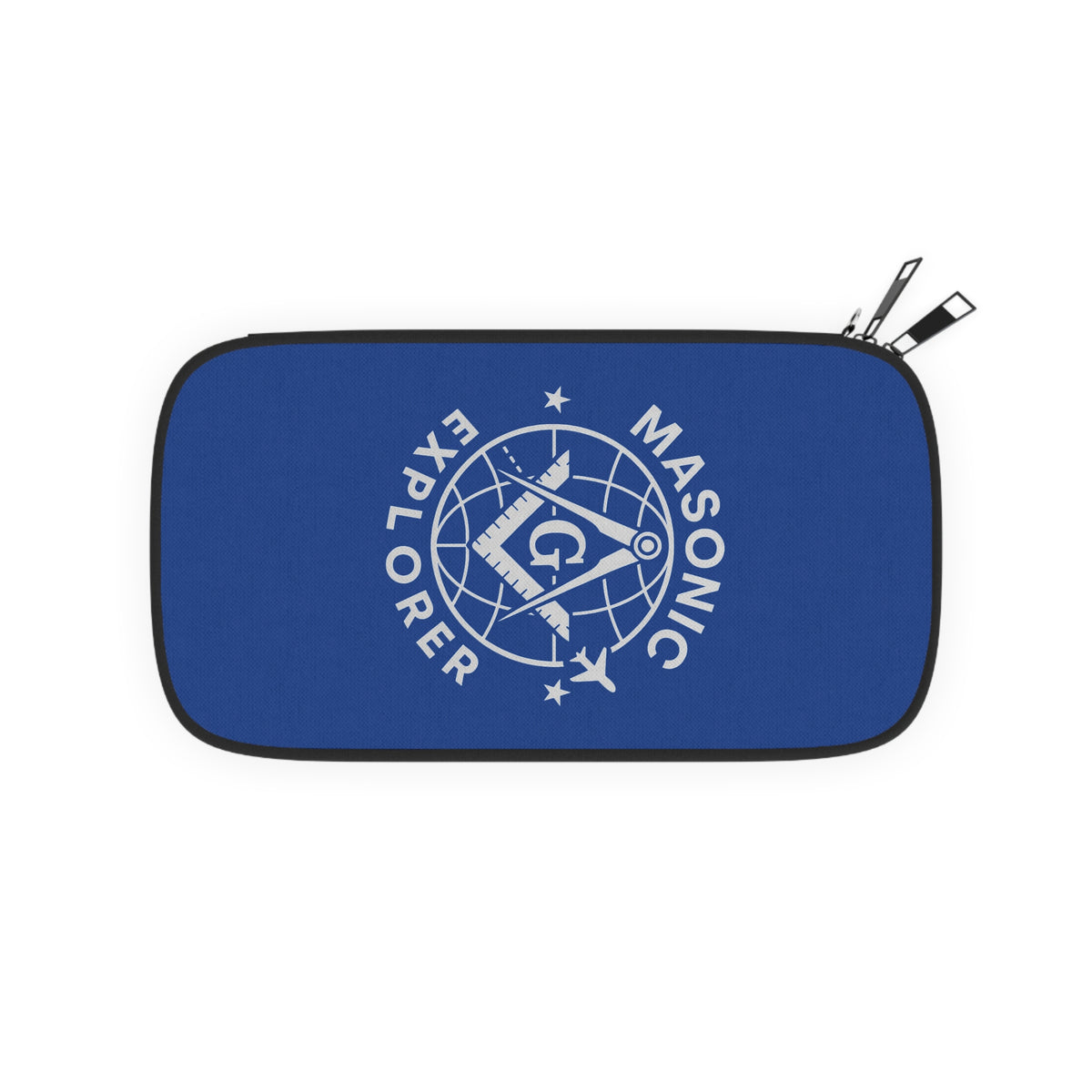 Master Mason Blue Lodge Passport Wallet - Blue Masonic Explorer With Shoulder & Wrist Strap - Bricks Masons