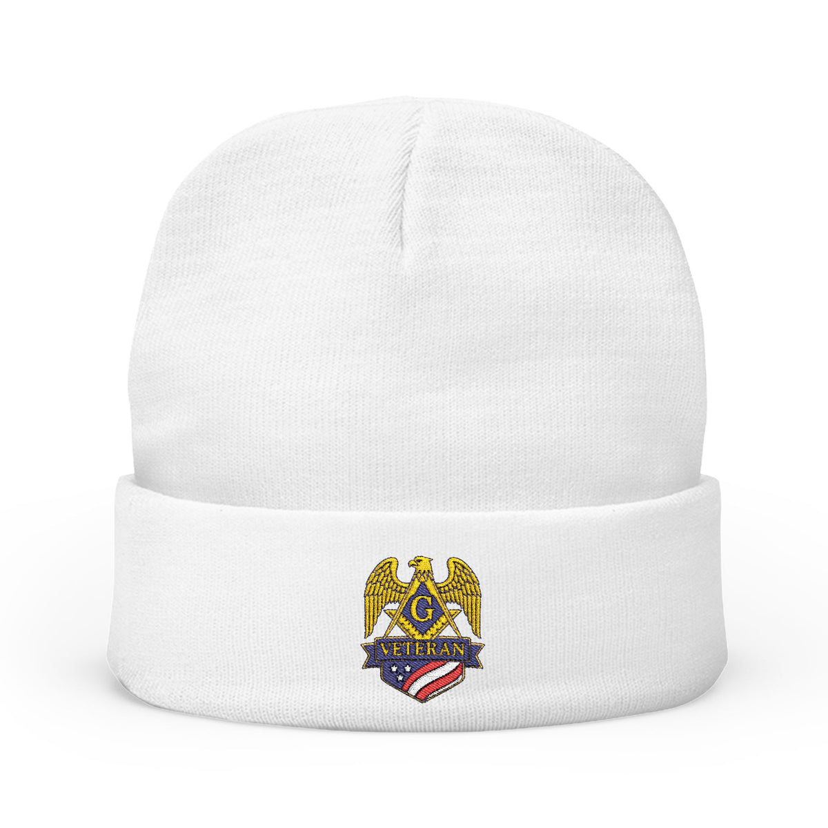 Master Mason Blue Lodge Beanie - Knit Embroidery Veteran Mason Various Colors - Bricks Masons