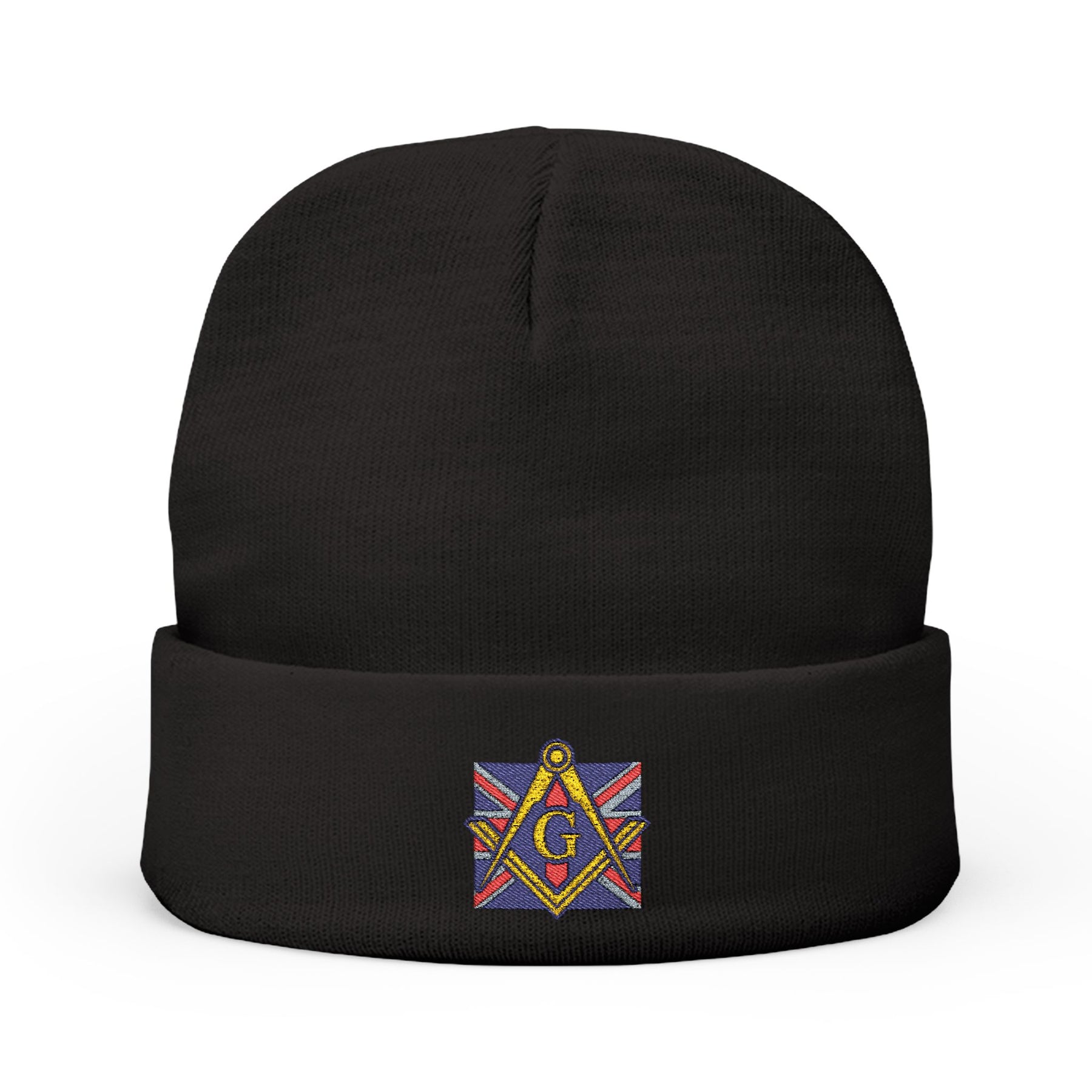 Master Mason Craft Beanie - Knit Embroidery United Kingdom Mason - Bricks Masons