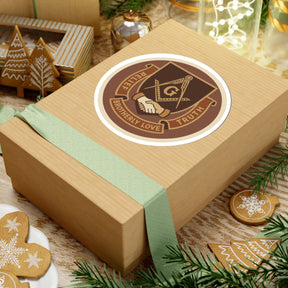 Master Mason Blue Lodge Sticker Decal - Kiss-Cut Brotherly Love - Bricks Masons