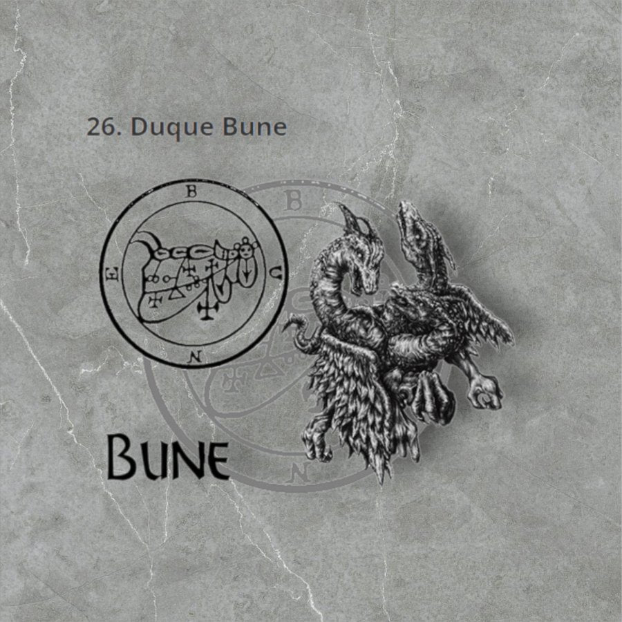 I commemorated Demon 26 DUKE BUNE and Secret Seal of Solomon 72 Demons Lesser Key of Solomon Goetia In Silver 3 x 2.5 cm 12 Gr Art 1885 - Bricks Masons