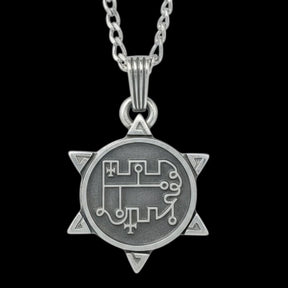 I wove Demon 36 PRINCE STOLAS and Secret Seal of Solomon 72 Demons Lesser Key of Solomon Goetia In Silver 3 x 2.5 cm 12 Gr Art 1895 - Bricks Masons