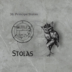 I wove Demon 36 PRINCE STOLAS and Secret Seal of Solomon 72 Demons Lesser Key of Solomon Goetia In Silver 3 x 2.5 cm 12 Gr Art 1895 - Bricks Masons
