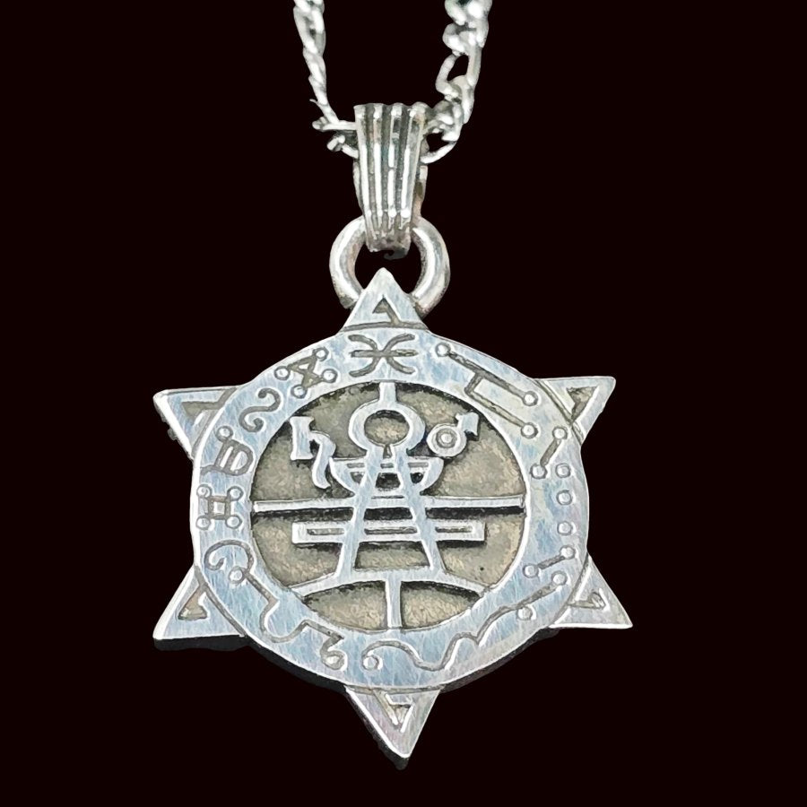 I commemorate Demon 38 COUNT HALPAS and Secret Seal of Solomon 72 Demons Lesser Key of Solomon Goetia In Silver 3 x 2.5 cm 12 Gr Art 1897 - Bricks Masons