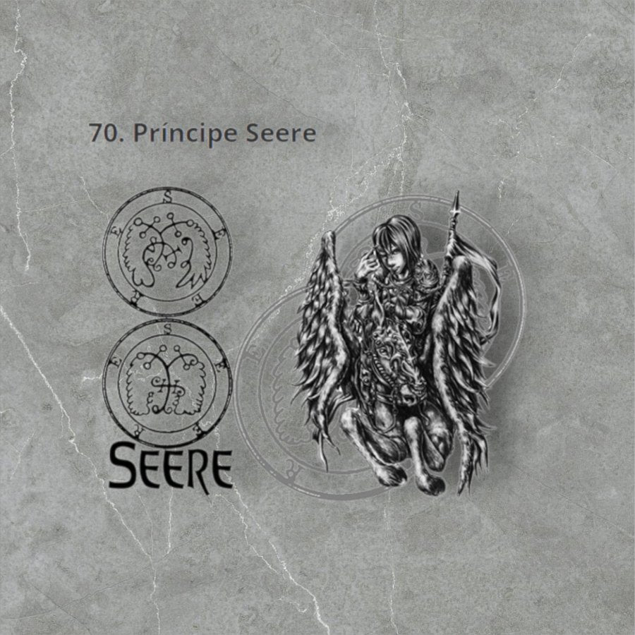 I commemorated Demon 70 PRINCE SEERE and Secret Seal of Solomon 72 Demons Lesser Key of Solomon Goetia In Silver 3 x 2.5 cm 12 Gr Art 1929 - Bricks Masons