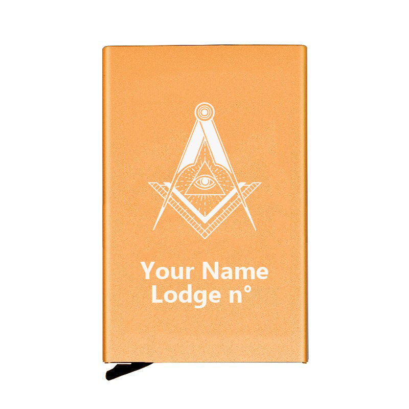 Master Mason Blue Lodge Credit Card Holder - Various Colors - Bricks Masons