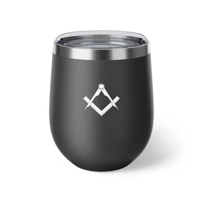 Master Mason Blue Lodge Vacuum Cup - 12oz Square & Compass