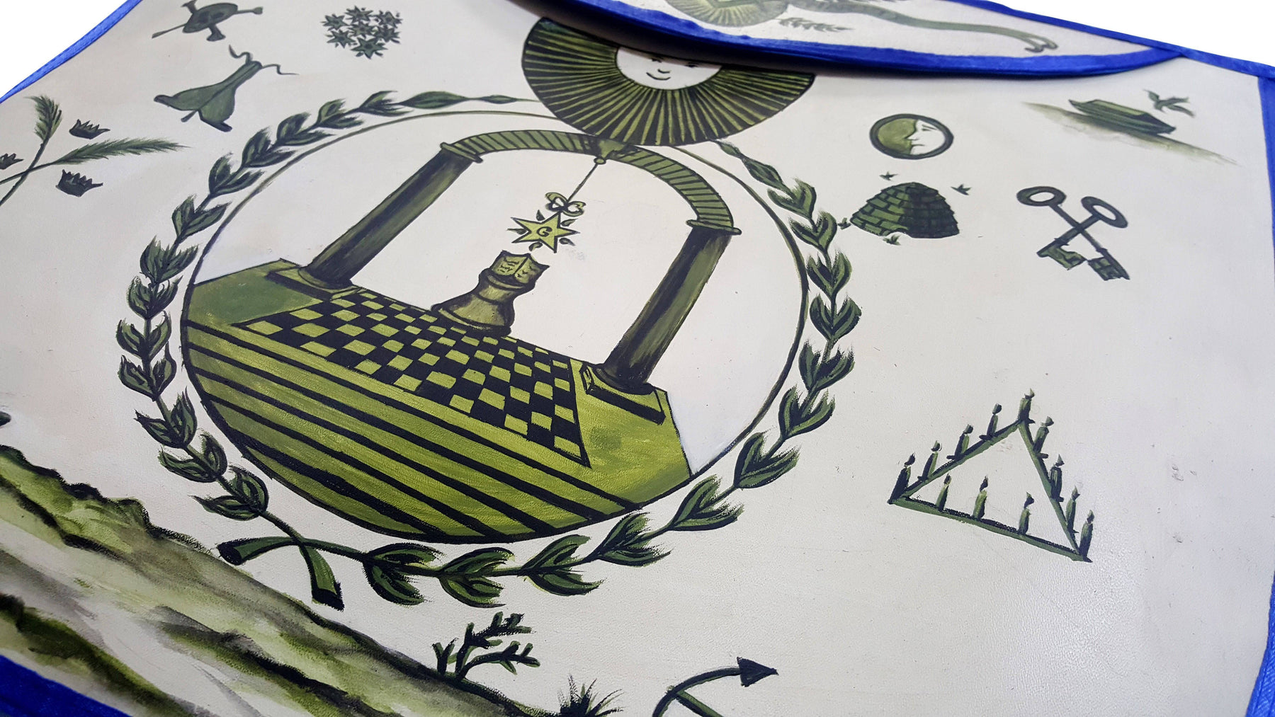 Hand-Painted Apron - History Edition: Masonic Apron of Meriwether Lewis Circa 1800