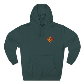 Master Mason Blue Lodge Canada Jurisdiction Hoodie - Stitched Insignia Detail - Bricks Masons