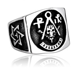 Past Master Blue Lodge Ring - Silver In Stainless Steel - Bricks Masons