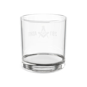 Master Mason Blue Lodge Whiskey Glass - 2B1ASK1 Square & Compasses G - Bricks Masons