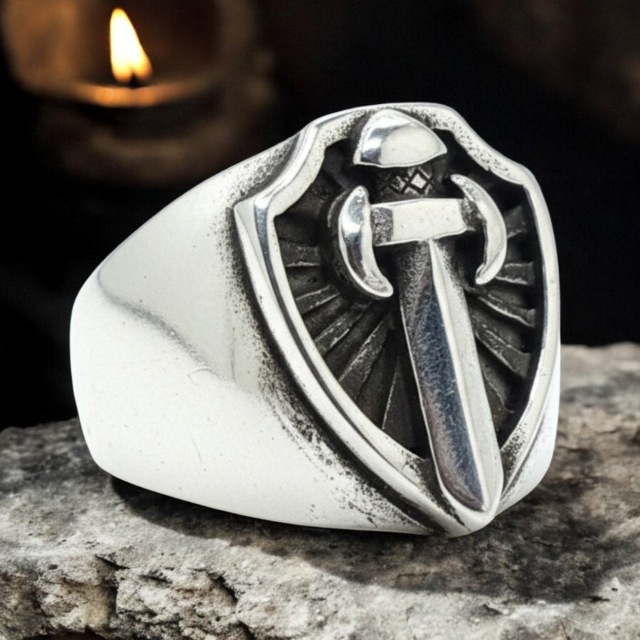 Templar Ring Templar Cross in Silver 1.6 cm 9 g Art 291 - Bricks Masons