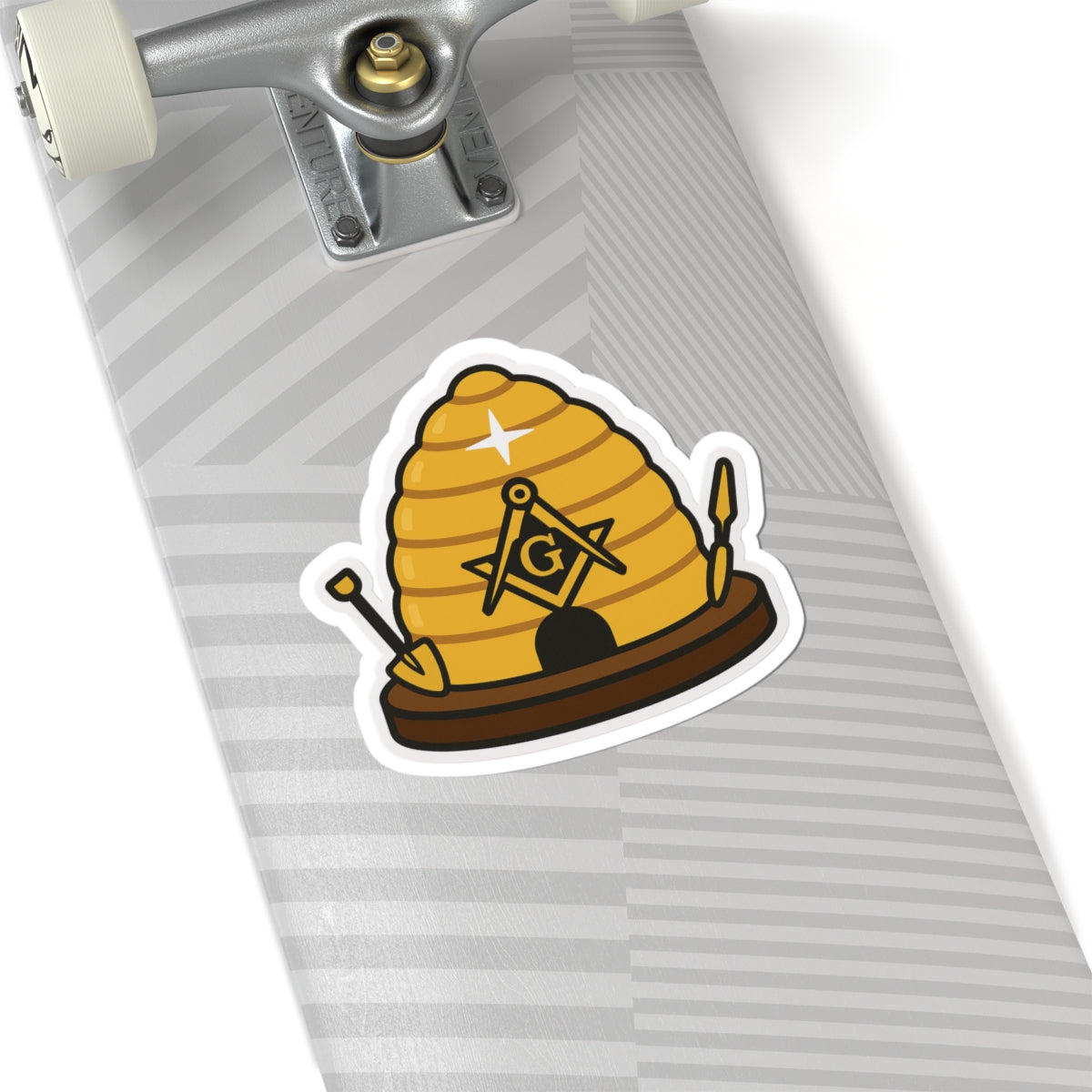 Master Mason Blue Lodge Sticker Decal - Kiss-Cut Beehive - Bricks Masons