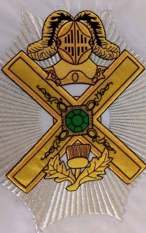 29th Degree Scottish Rite Banner - Handmade Bullion Embroidery - Bricks Masons