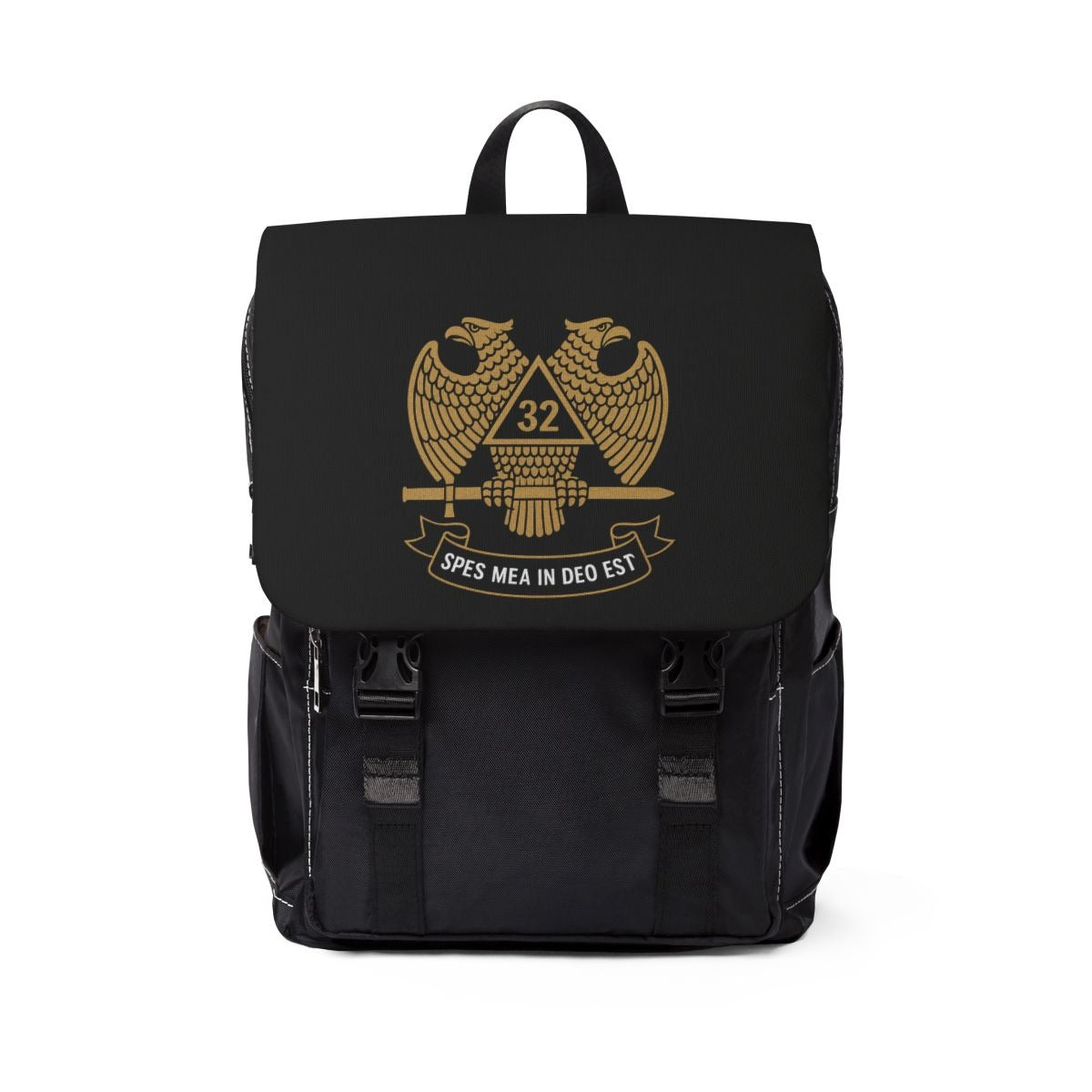 32nd Degree Scottish Rite Backpack - SPES MEA IN DEO EST Wings Down - Bricks Masons