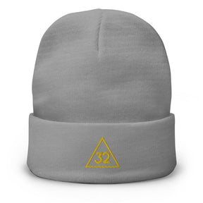 32nd Degree Scottish Rite Beanie - Golden Embroidery - Bricks Masons