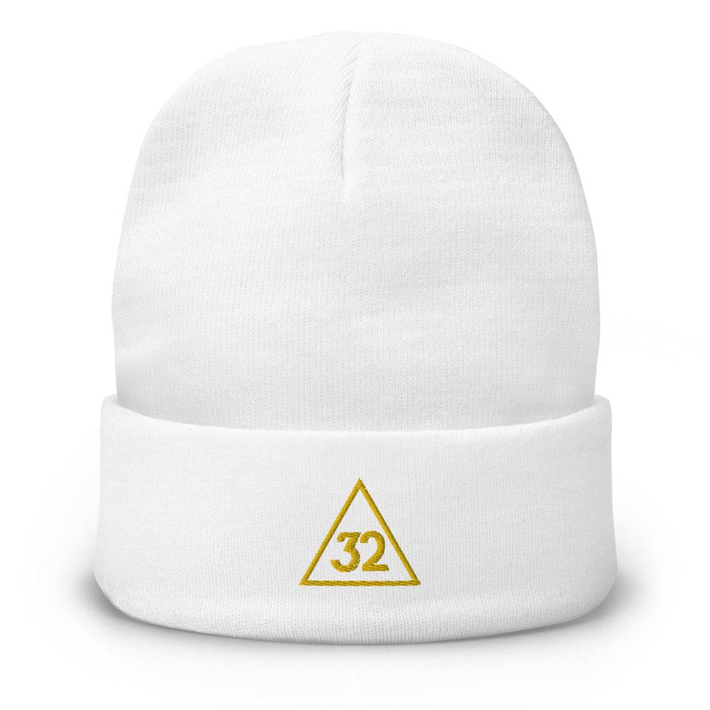 32nd Degree Scottish Rite Beanie - Golden Embroidery - Bricks Masons