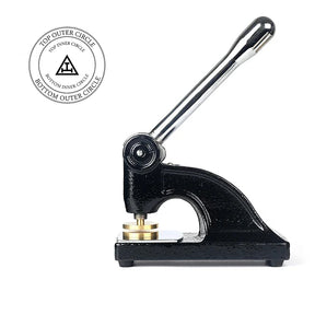 Royal Arch Chapter Long Reach Seal Press - Heavy Embossed Stamp Black Color Customizable - Bricks Masons