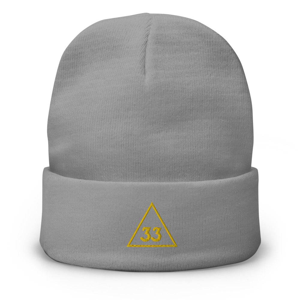 33rd Degree Scottish Rite Beanie - Golden Embroidery - Bricks Masons