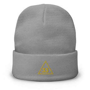 33rd Degree Scottish Rite Beanie - Golden Embroidery - Bricks Masons