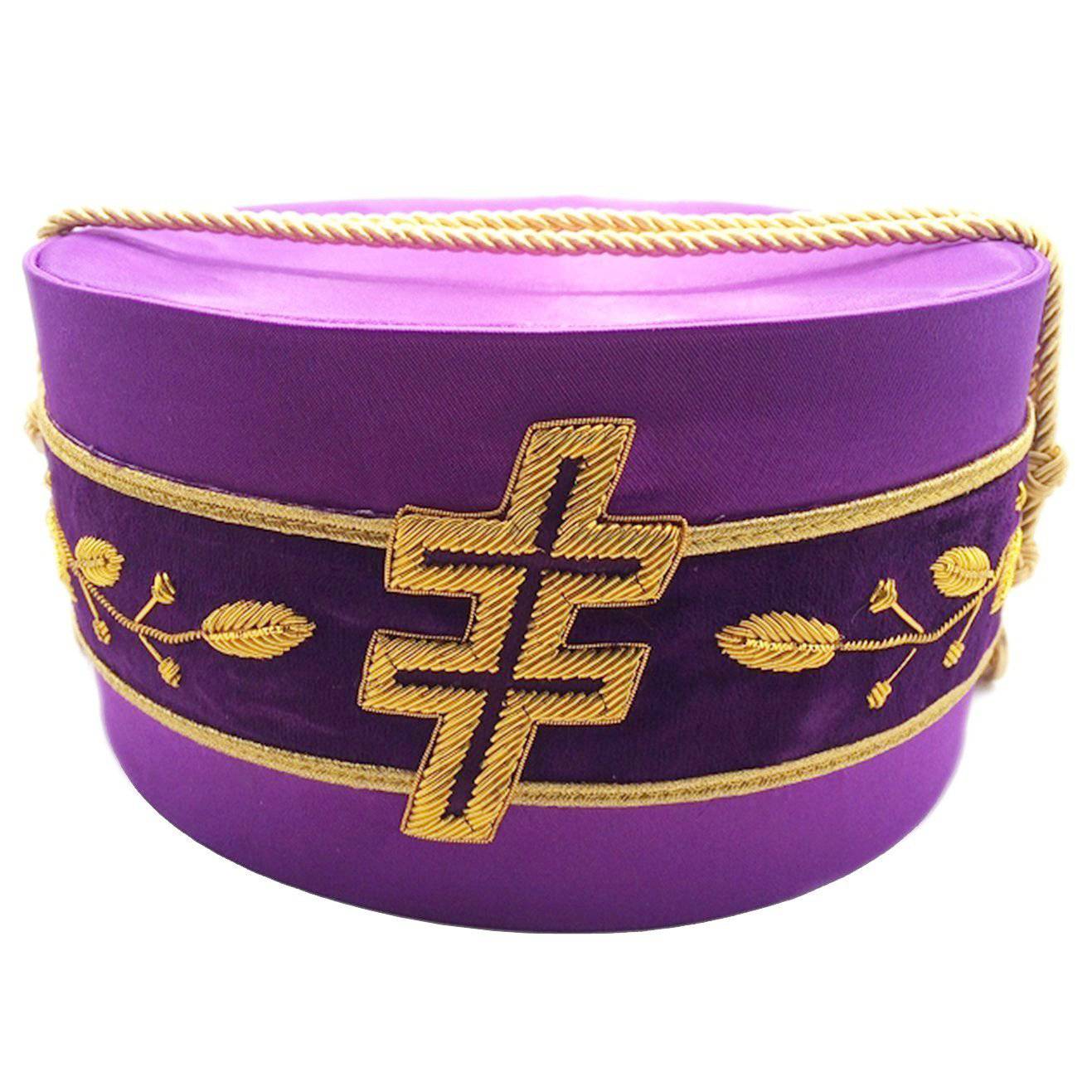 33rd Degree Scottish Rite Crown Cap - Purple Silk - Bricks Masons