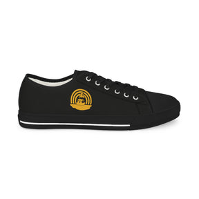 Royal Ark Mariner Sneaker - Low Top Sneaker Black & White Golden Emblem - Bricks Masons