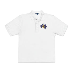 Master Mason Blue Lodge Australia Jurisdiction Polo Shirt - Embroidered Square & Compass G Mason - Bricks Masons