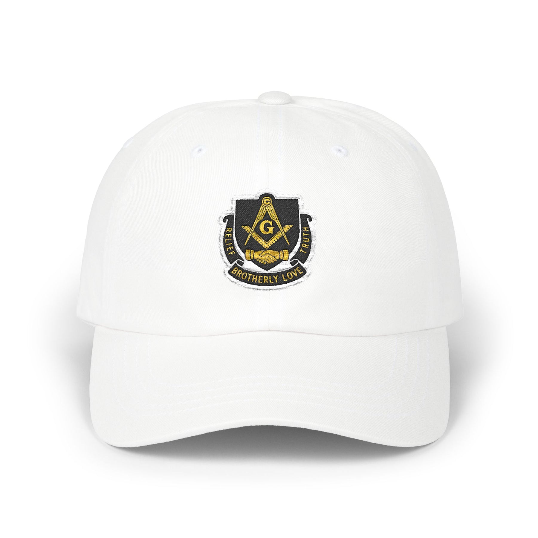 Master Mason Blue Lodge Baseball Cap - Cotton Brotherly Love - Bricks Masons