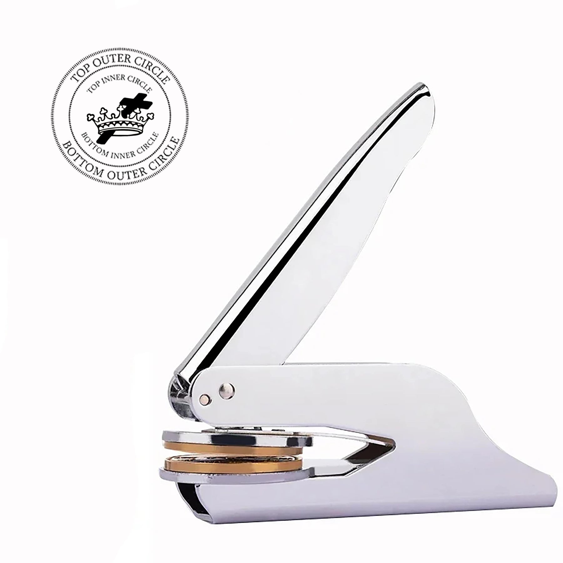 Lady Knights HoTC Seal Press - Pocket Silver Color With Customizable Stamp - Bricks Masons