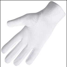 Past Grand Daughter Ruler Elks of the World Gloves - White Cotton - Bricks Masons