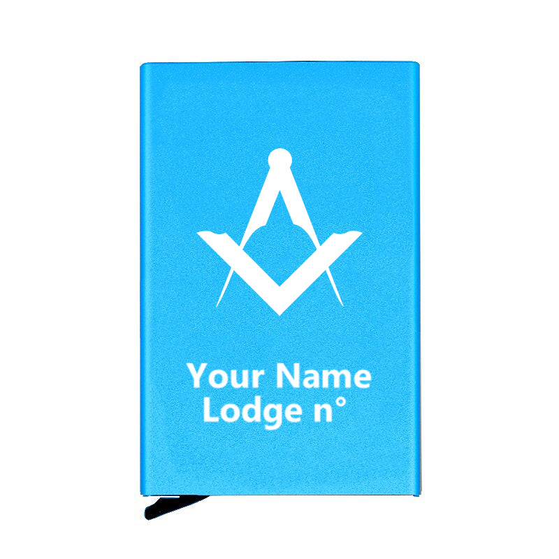 Master Mason Blue Lodge Credit Card Holder - Various Colors - Bricks Masons