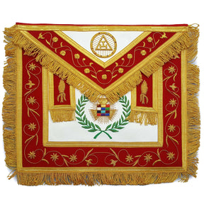 Past High Priest Royal Arch Chapter Apron - Red with Gold Wreath