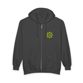 Knight Masons Hoodie - Zip Up Jacket Emblem Embroidery - Bricks Masons