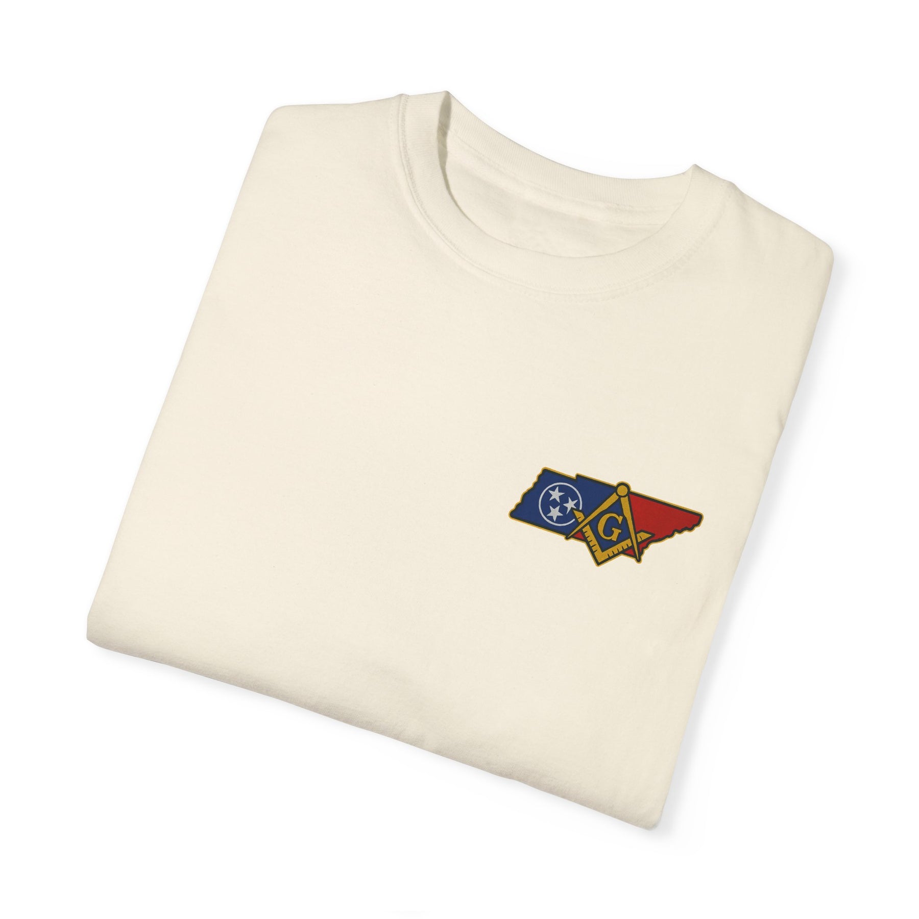 Master Mason Blue Lodge T-Shirt - Garment-Dyed Tennessee Mason - Bricks Masons