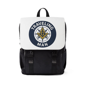 Master Mason Blue Lodge Backpack - Traveling Man Square & Compass G - Bricks Masons
