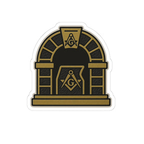 Master Mason Blue Lodge Sticker Decal - Kiss-Cut Colorful - Bricks Masons