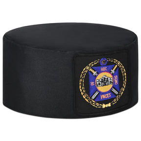 Knights Templar Commandery Crown Cap - Square Patch With Purple & Gold Emblem - Bricks Masons