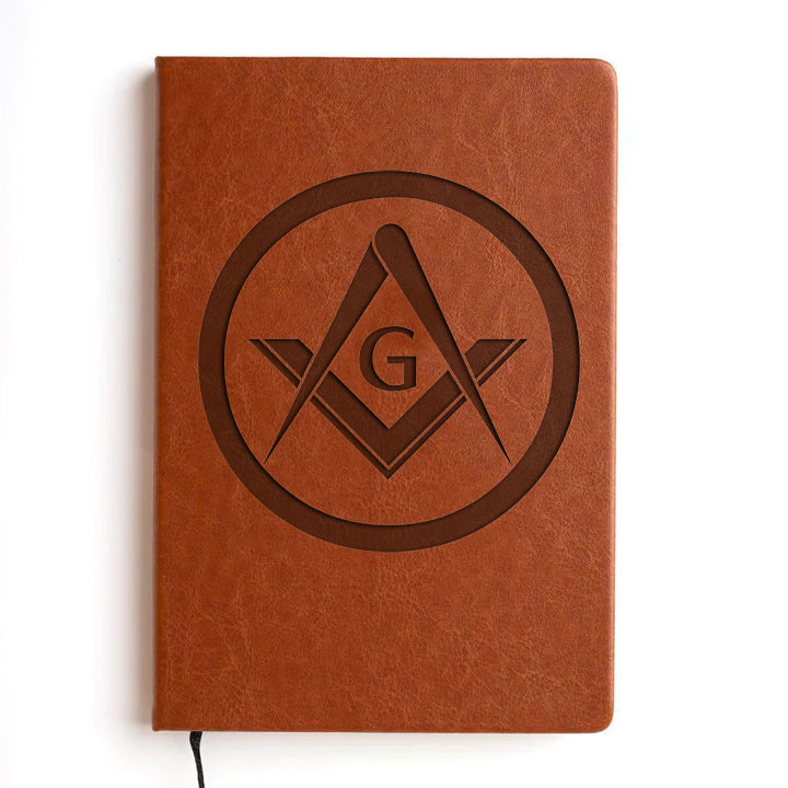 Master Mason Blue Lodge Journal - Brown Faux Leather