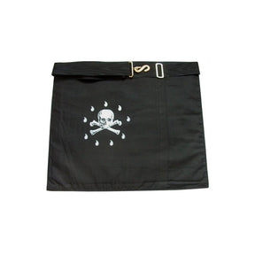 4th Degree Scottish Rite Apron - White, Blue with Black Moire - Bricks Masons