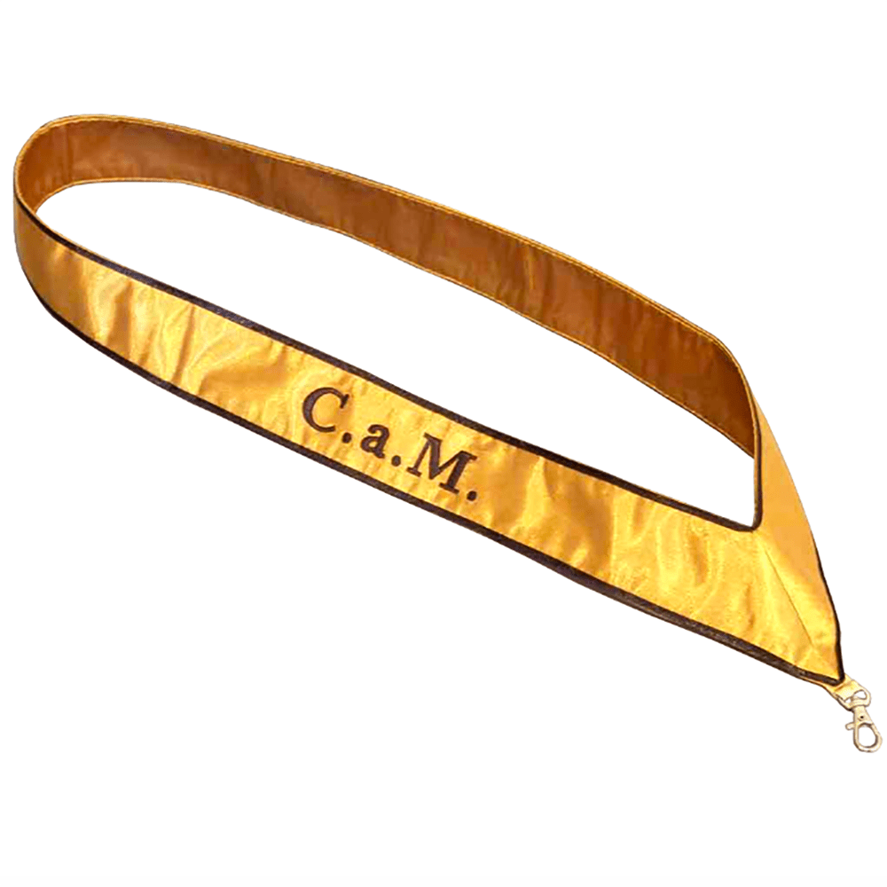 4th Degree Scottish Rite Collar - Gold Satin - Bricks Masons