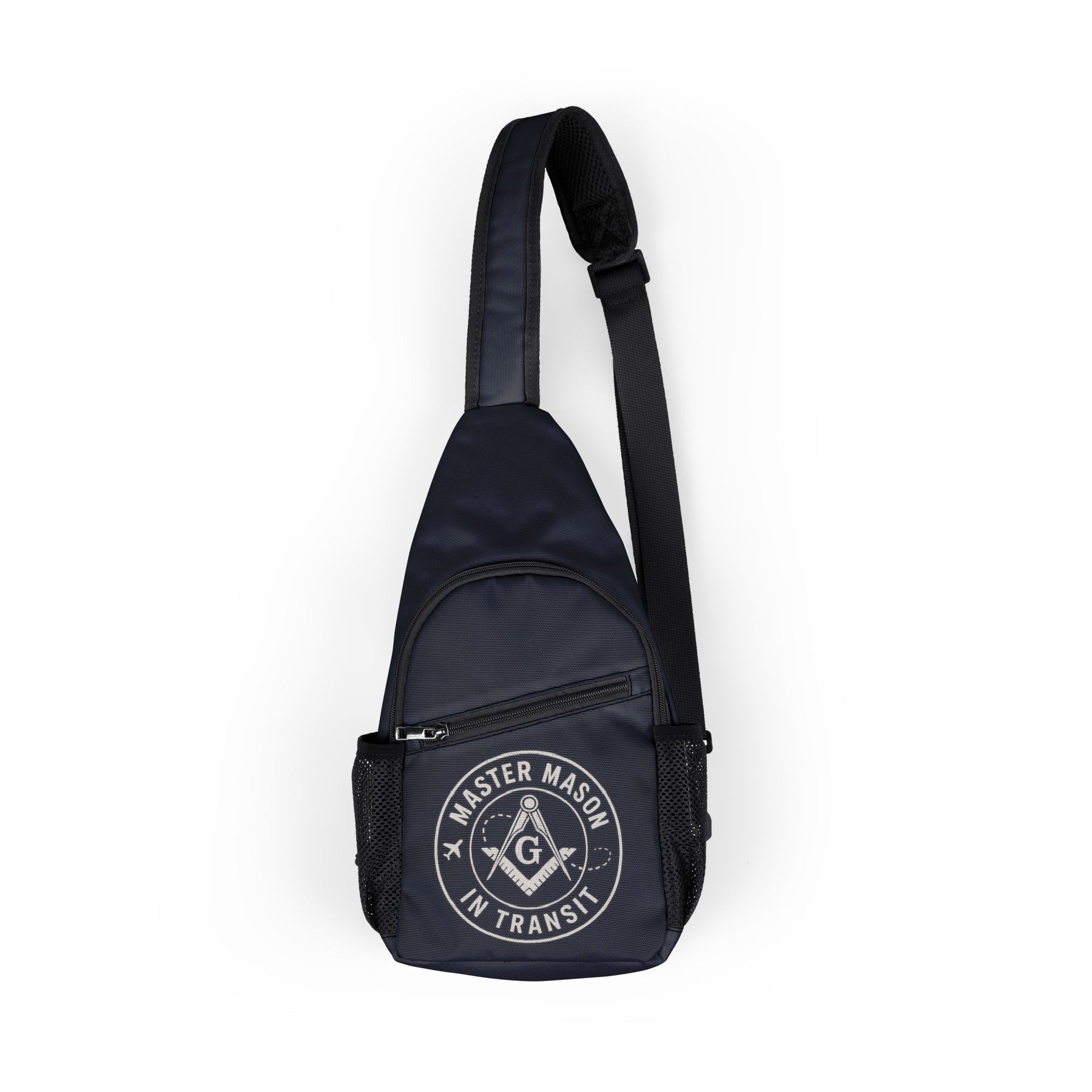 Master Mason Blue Lodge Crossbody Bag - Mason In Transit Adjustable Strap Nylon - Bricks Masons