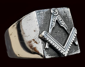 Masonic Ring, Apprentice Degree, Silver, Freemasonry, 1.5 cm, Art. 55 - Bricks Masons