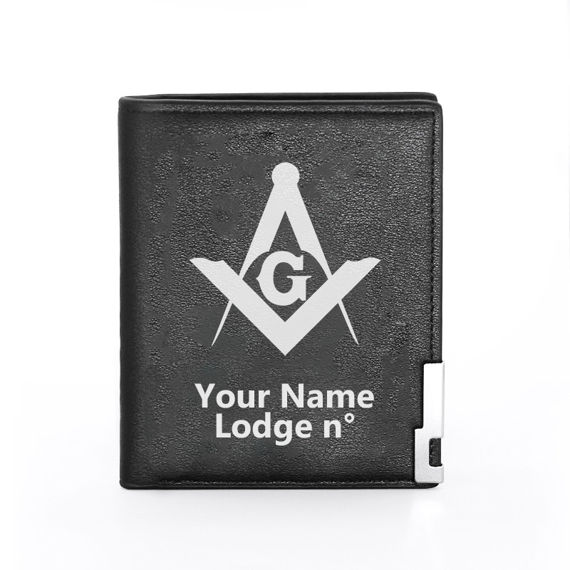 Master Mason Blue Lodge Wallet - Black & Brown