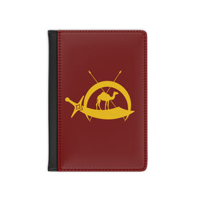 DOKO Passport Cover - Maroon PU Leather With Inner Compartments - Bricks Masons