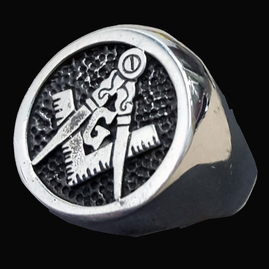 Masonic Master Degree Silver Ring 1.8 cm Art 58 - Bricks Masons