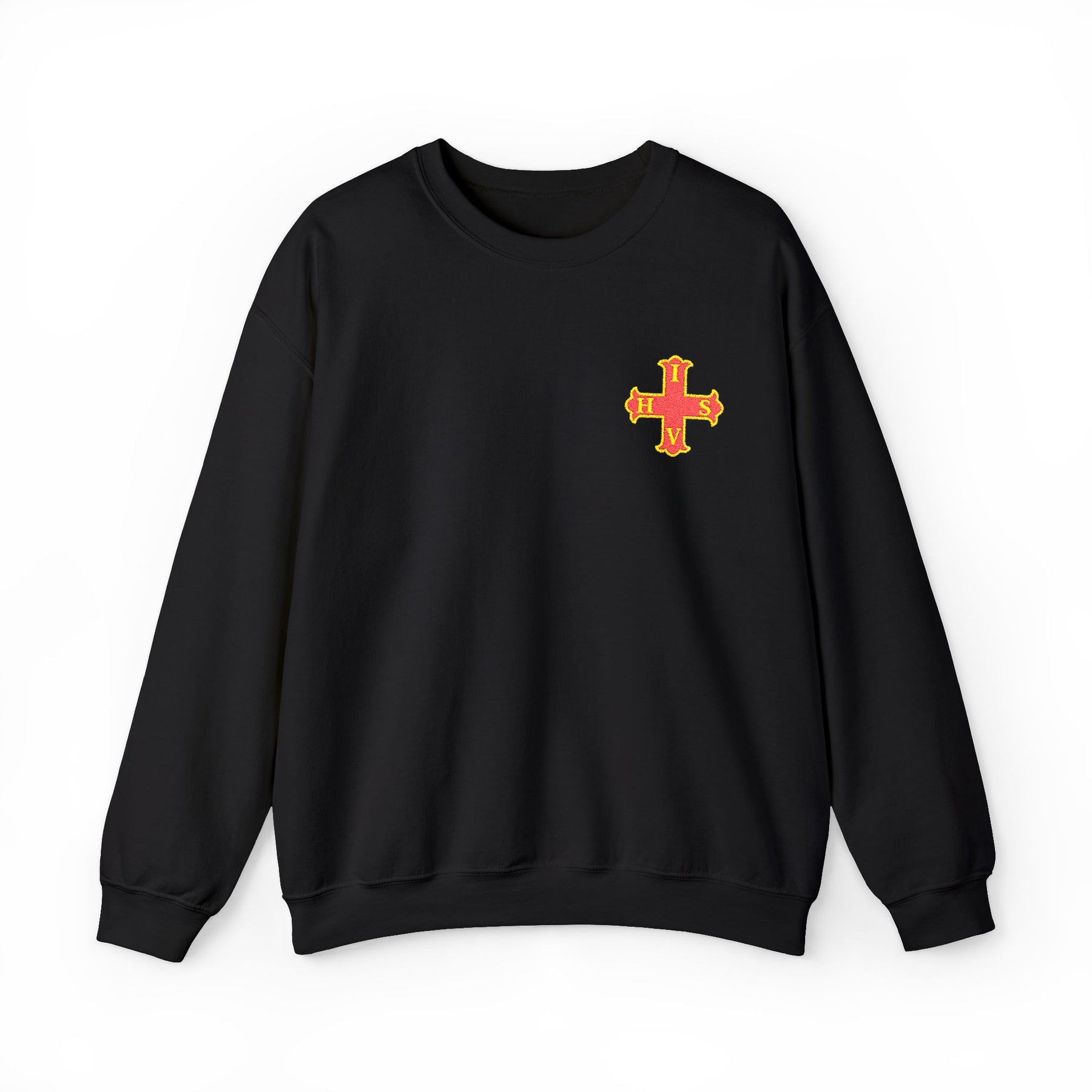 Red Cross of Constantine Sweatshirt - Left Chest Cross Embroidery - Bricks Masons