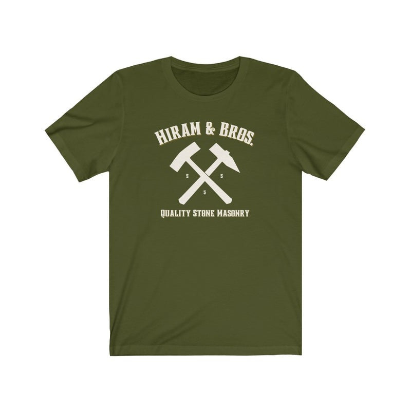Masonic T-Shirt - Hiram & Bros Various Colors - Bricks Masons