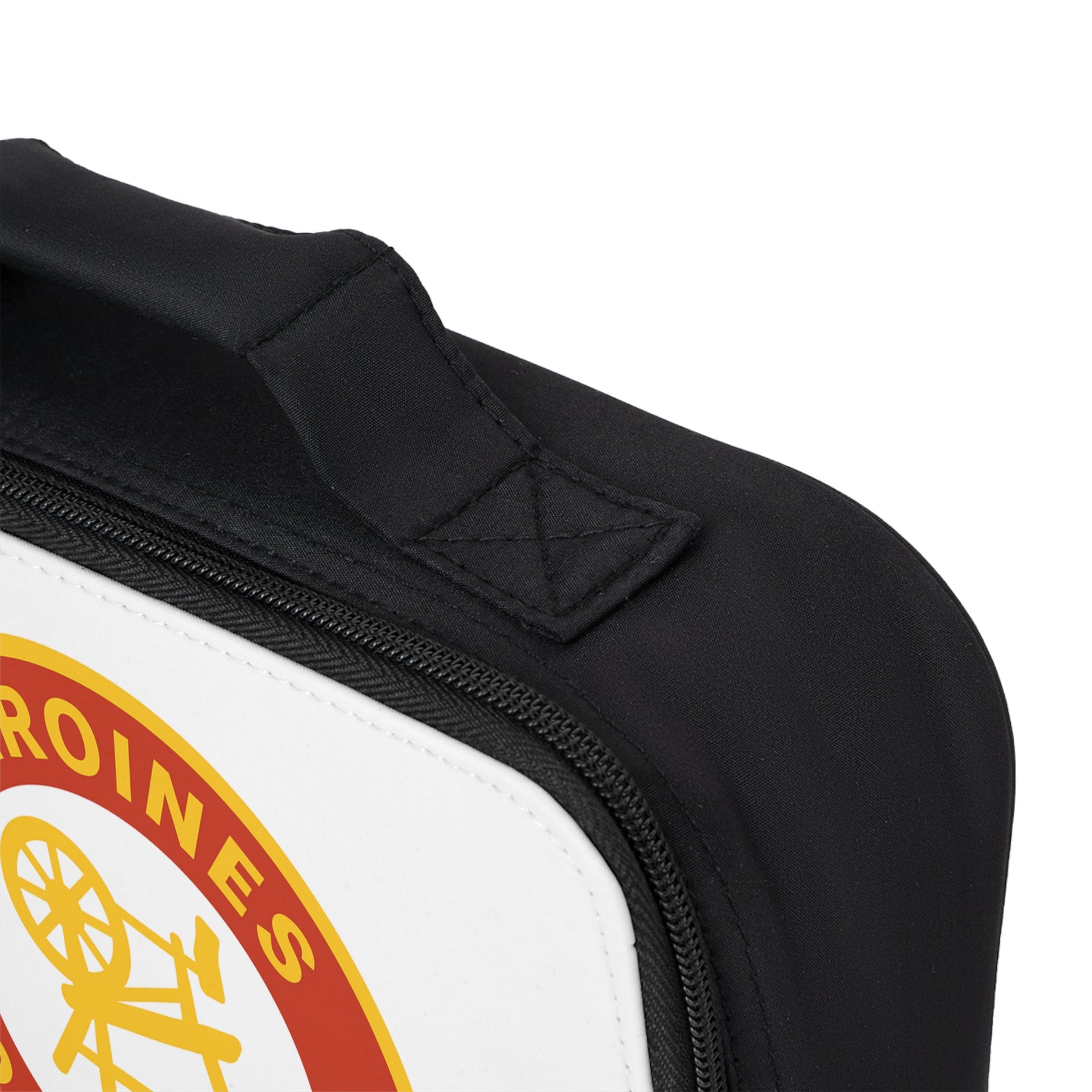 Heroines of Jericho Lunch Bag - Red & Yellow Fully Insulated Zipper Closure - Bricks Masons