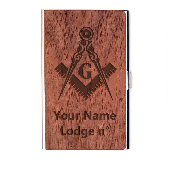 Master Mason Blue Lodge Card Holder - (RFID Protection) - Bricks Masons