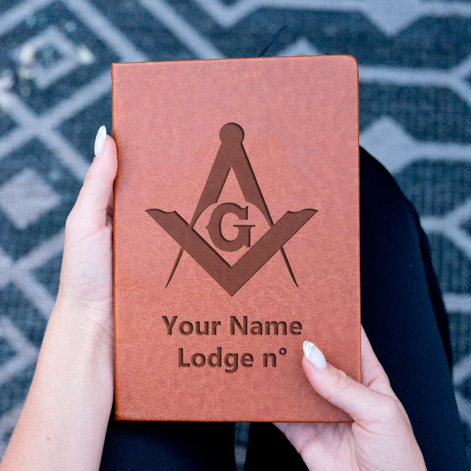 Master Mason Blue Lodge Journal - Brown Faux Leather